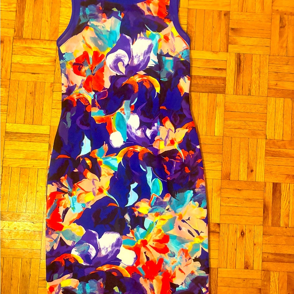 Floral Sleeveless Dress - Multicolor, size 4, Spence